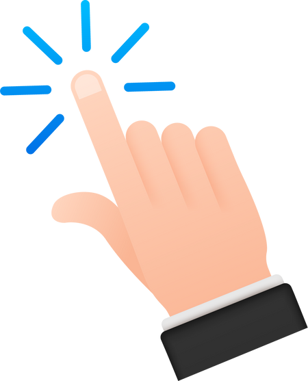 Finger click icon vector. Hand click icon. Push touch screen
